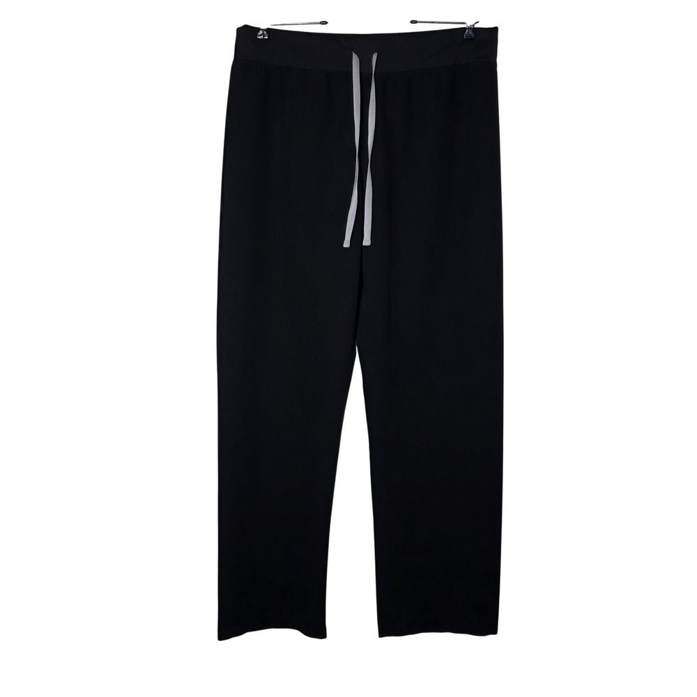 FIGS HW Livingston Scrub Pants Black High Waisted Drawstring XL W22SW2016